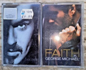 GEORGE MICHAEL "FAITH" / "OLDER" 2 x ORIG UK CASSETTE ALBUMS - Foto 1 di 3