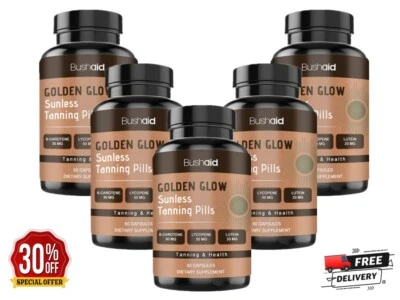 Sunless Tanning Pills Accelerator Healthy Natural Safe Tan Tablets - Image 1 of 4