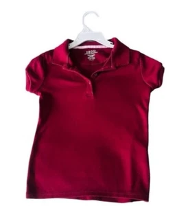 IZOD Girls Burgundy Short Sleeve Uniform Shirt - Picture 1 of 6