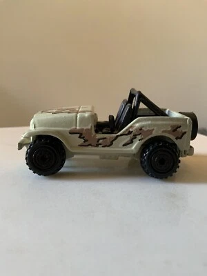 Vintage 1990 Hot Wheels Roll Patrol Jeep Willy's Tan Camo Desert Rare - Image 1 of 4