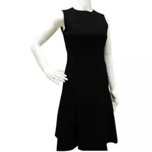 Akris Punto Black A Line Sleeveless Dress Size 4 - Picture 1 of 6
