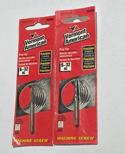 Vermont American 20060, 6-32 NC Carbon Steel Machine Screw Plug Tap-2 Pc. - Picture 1 of 4
