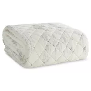 Tagesdecke Bettüberwurf Bettdecke 170x210cweiß gesteppt Sofaüberwurf Steppdecke - Bild 1 von 6