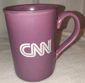 Vintage CNN 12 oz Purple Ceramic Coffee cup mug - Picture 1 of 6