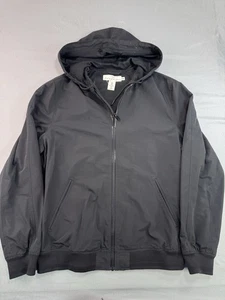 H&M LOGG Kapuzenjacke Mantel Herren schwarz Reißverschluss Größe M - Bild 1 von 11