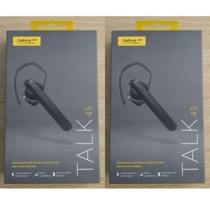 Jabra Talk 45 Mono Bluetooth Headset Silver Wireless Hands-Free Earphone Mic - Picture 1 of 6