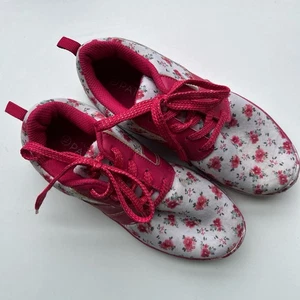 Girls Pumpkin Patch Pink Floral sneaker Shoes Size 1 - Picture 1 of 5