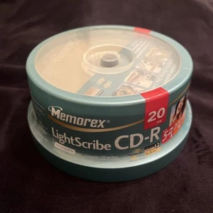Memorex LightScribe CD-R 52X 700MB 80min 20 Disc Pack NEW SEALED - Afbeelding 1 van 8