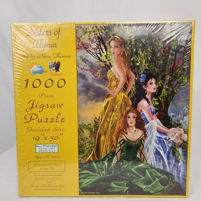 New Sunsout Puzzle Nene Thomas "Sisters of Illymar " 1000 pc #67662 - 19"x30" - Image 1 of 4
