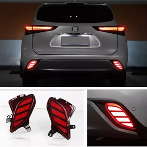 Juegos de luces antiniebla traseras LED para parachoques trasero Toyota Highlander 2020-2025 - Imagen 1 de 10