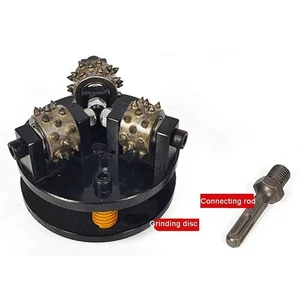 Three-Head Alloy Grinding Disc Concrete Wall Roller Plate Chiseling Hammer Head - Foto 1 di 8