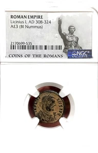 Roman Empire,licinius,l. AD 308-324, AE3  Bi Nummus Ngc .. - Picture 1 of 2