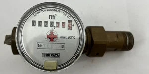 Brunata Wasserzähler UZ 1,5 Klasse A 1,5m³/h | max 90°C | Messing mechanisch | gebraucht - Bild 1 von 7