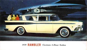 Rambler 1959 Custom 4 Türer Limousine Auto Werbung Postkarte - Bild 1 von 2