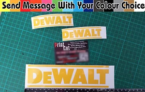 3x DEWALT Pegatinas calcomanías, caja de herramientas caja de herramientas herramientas reemplazo constructor caja de taladro - Imagen 1 de 8