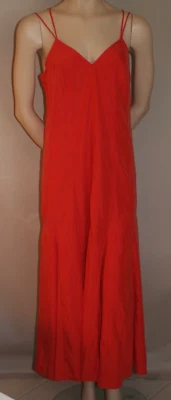 Maxi Vestido HD in Paris Anthropologie Naranja Sólido Sin Mangas Largas Talla 10 NUEVO Foto 1 de 4