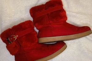 G by GUESS Women's Red Suede Ankle Boots Size 9.5 IN EUC - Picture 1 of 7