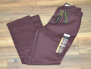 Lee Relaxed Fit Straight Leg Effortless Wash & Wear Pants Easy Care Raisin Pants - Picture 1 of 5
