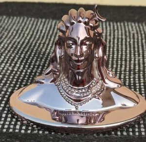 metallic chrome finished decorative bust statue - modern art sculpture home deco - Picture 1 of 8