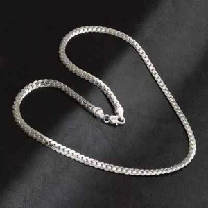Collana in argento sterling 925 con catena serpente larga 5 mm 20 pollici - Foto 1 di 5