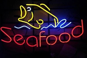 Seafood Fish Beer 24"x20" Neon Sign Light Lamp Workshop Poster Collection UY - Picture 1 of 1