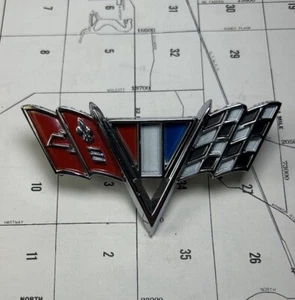 1964 - 1967 Chevrolet Cross Flag Emblem Corvette Impala OEM 3840318 - Picture 1 of 5
