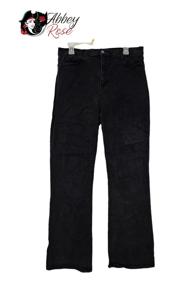 NYDJ Womens Pants Size 14 High Rise Wide Leg Blue Denim Jeans  - Image 1 of 4