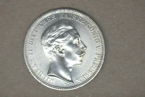 Preußen - 1908 - A 3 Mark - Schöne BU/. Getaucht. (Aus der Sammlung meiner Väter) - Bild 1 von 4