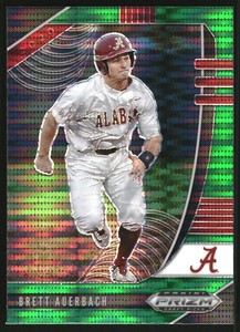 2020 Panini Prizm Draft Picks Prizms Green Pulsar #160 Brett Auerbach