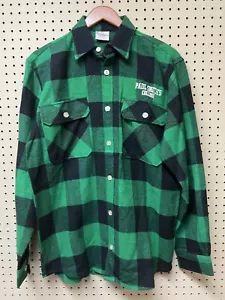 Paul Smith Colleges Flannel Button Shirt Mens Small Green Tartan Rothco - Picture 1 of 8