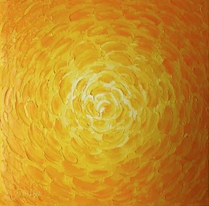 8x8 Zoll zeitgenössisches abstraktes Original Ölgemälde #8yT129548T87 - Bild 1 von 1