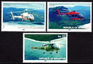 MAURITIUS 2024 HUBSCHRAUBER POLIZEI FLUGZEUGE AVIONS FLUGZEUGE - Bild 1 von 1