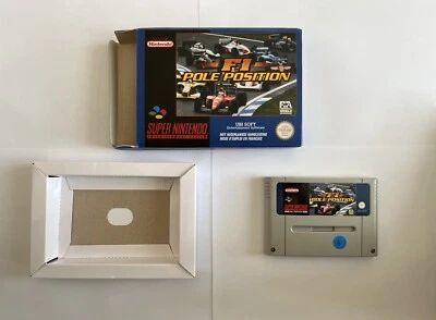 F1 Pole Position (SNES) (Versione PAL) + Box e Vassoio - Immagine 1 di 4