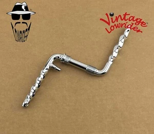 VINTAGE LOWRIDER 5 1/2" (140M) BICYCLE SQUARE TWISTED STEEL 1 PIECE CRANK CHROME - Picture 1 of 1