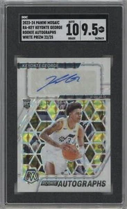 Keyonte George 2023 Mosaic Rookie Autographs White /25 SGC 9.5 Auto RC - Picture 1 of 2