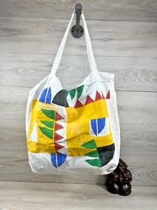 Bedouin Canvas Abstract Modern Colorful Beach Tote Bag 20" x 20" - Picture 1 of 7