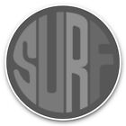 2 x Vinyl Stickers 15cm (bw) - Surf Beach Surfing Logo  #40498