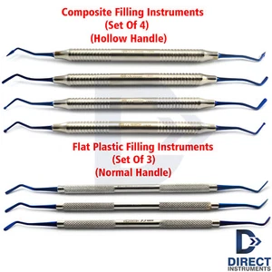 7Pcs Amalgam Composite Instruments Heidman Spatula Filling Carvers Examination - Picture 1 of 8