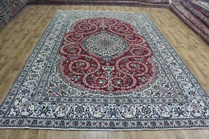FEINER PERSISCHER ZWERGTEPPICH, WOLLE UND SEIDE, ELEGANTES BLUMENDESIGN 350x237 CM  - Bild 1 von 12