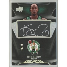 2008-09  Upper Deck UD Kevin Garnett Black Auto /25