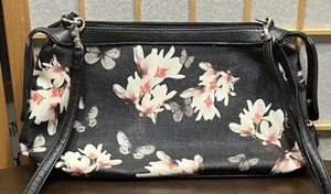 Black Floral Butterfly Mini Crossbody Bag - Picture 1 of 3