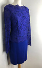 Ted Baker Vendela lace pencil dress Size 3 UK 12 *FLAW blue purple wiggle event