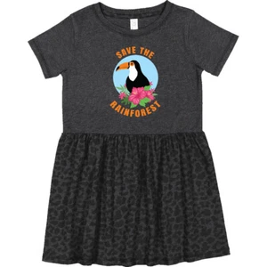 Inktastic Save The Rainforest Toucan Illustration Toddler Dress Deforestation - Picture 1 of 6