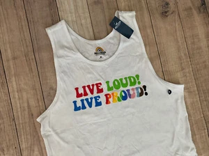 Men's HOLLISTER White Pride Proud Tank Top Shirt Size Medium NEW NWT - Picture 1 of 5