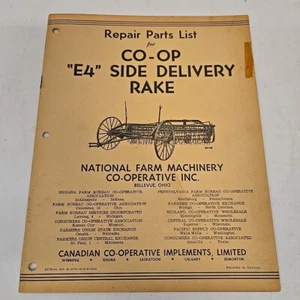 Vintage National Farm Co-Operative CO-OP E4 Side Delivery Rake Parts List - Picture 1 of 5