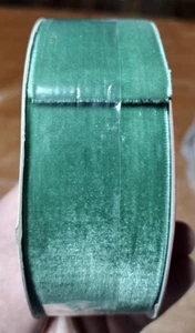 Deep Green Velvet Ribbon 1.5" W X 3 Yards  Holiday - Picture 1 of 3