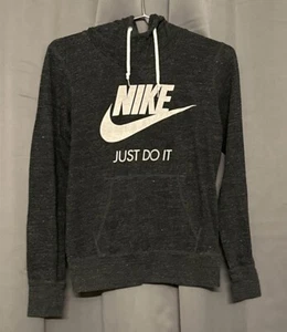 Nike Just Do It Cotton Blend Light Weight Hoodie Pullover (Women's Medium) Gray - Picture 1 of 3