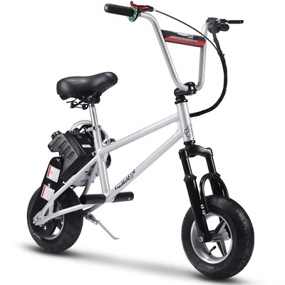Mini Bicicleta MotoTec 49cc Gas V2 - Plateada | Paseo de Alto Rendimiento para Niños y Adolescentes Foto 1 de 4