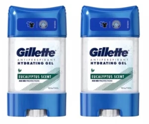 2 X Gillette Eucalyptus Scent Deodorant Antiperspirant Hydrating  Gel - Picture 1 of 3