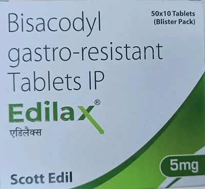 500 Edilax Tablets Bisacodyl Constipation Laxative - 50 x 10 Tablets - Image 1 of 4